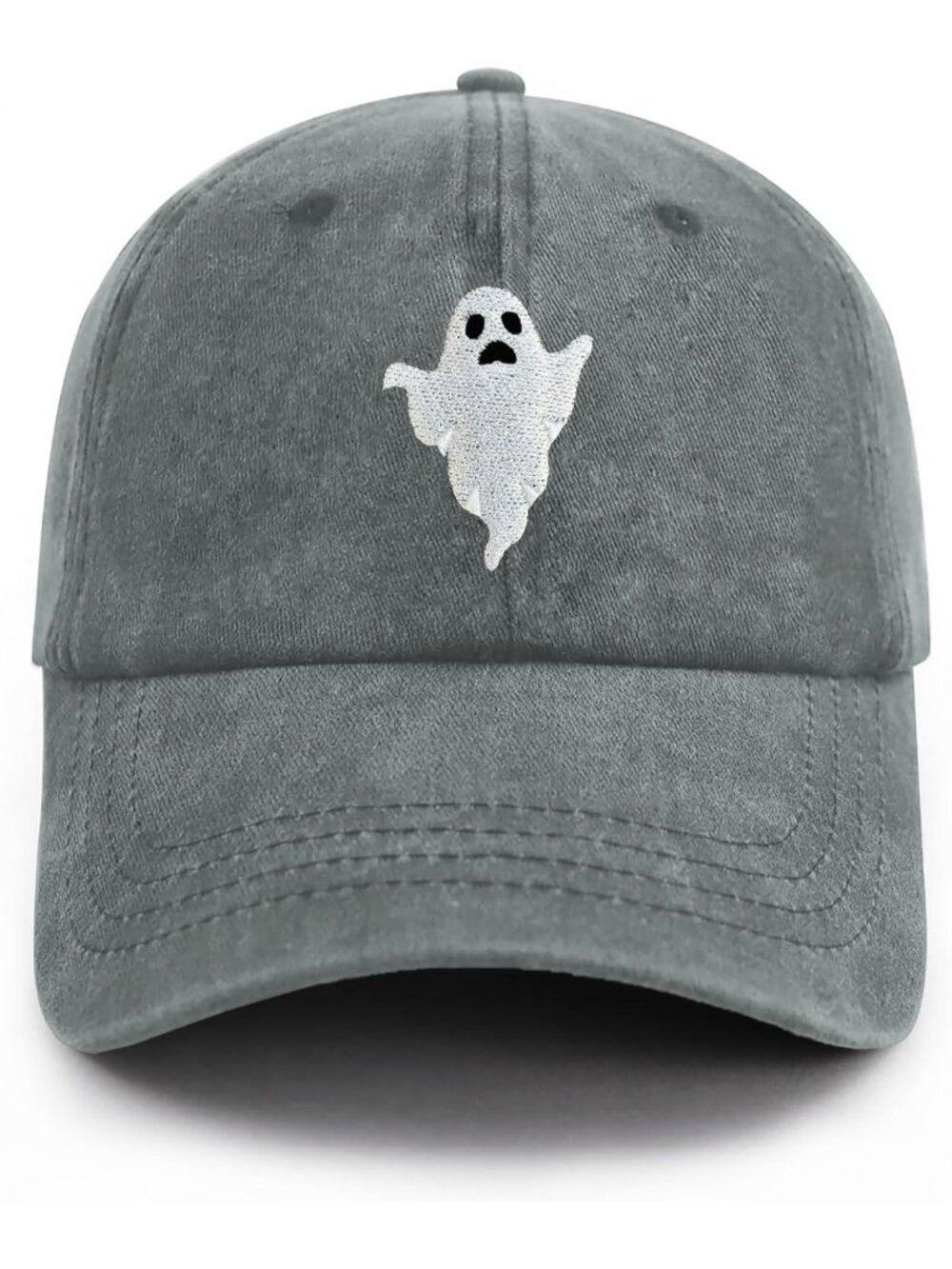Unisax Ghost-grey Embroidered Spooky Adjustable cotton style Halloween Hats